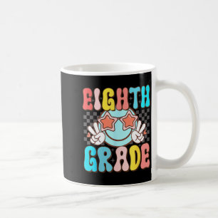 Taza De Café Sonrisa retro genial de octavo grado cara sonrient