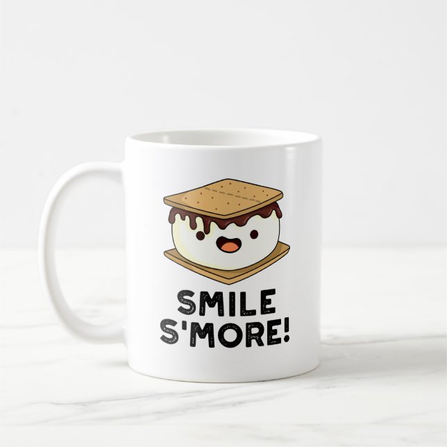 Taza De Café Sonrisa Smore Funny Sweet Food Pun (Izquierda)