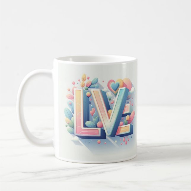 Taza De Café Sonrisa/ Sonrisa/ Café de amor Mug (Izquierda)