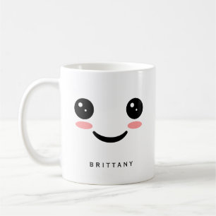 Taza De Café Sonrisa suave Kawaii Face