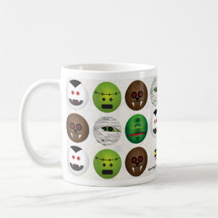 Taza De Café Sonrisas asustadizas - monstruos clásicos - márm
