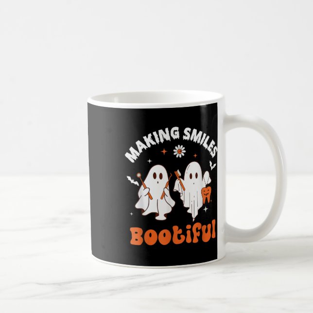 Taza De Café Sonrisas Bootious Funny Ghost Dentist Halloween De (Derecha)