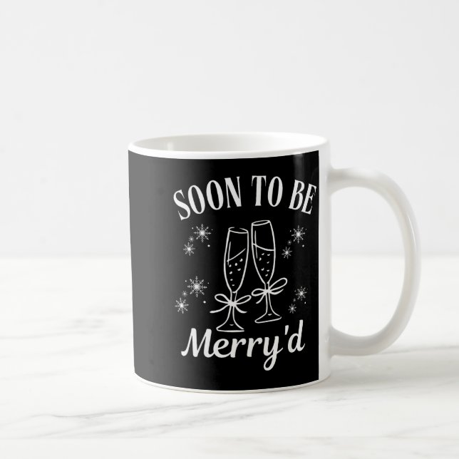 Taza De Café Soon To Be Merry'd Christmas Couple Engagement  (Derecha)