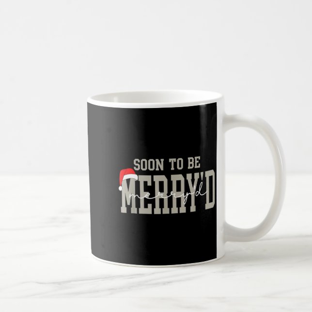 Taza De Café Soon To Be Merry'd Christmas, Engaged Couple Chris (Derecha)