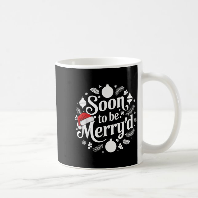Taza De Café Soon To Be Merry'd Christmas Engaged Matching Coup (Derecha)