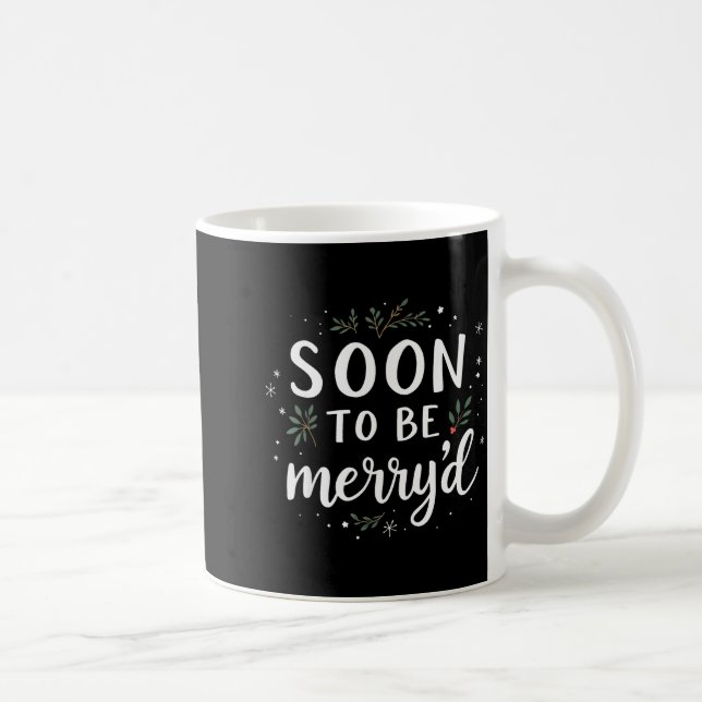 Taza De Café Soon To Be Merry'd Funny Engaged Couples Matching  (Derecha)