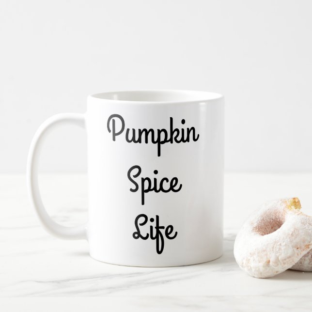 Taza De Café Sopa de calabaza Vida Cerámica Mug Blanco (Con donut)