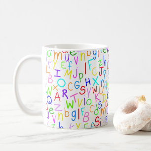 Taza De Café Sopa de letras (sobre blanco)