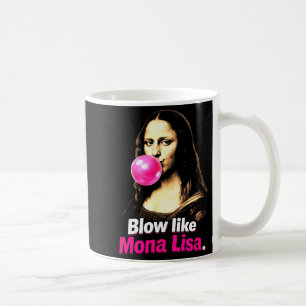 Taza De Café Sopla como mona lisa – meme de arte divertido para