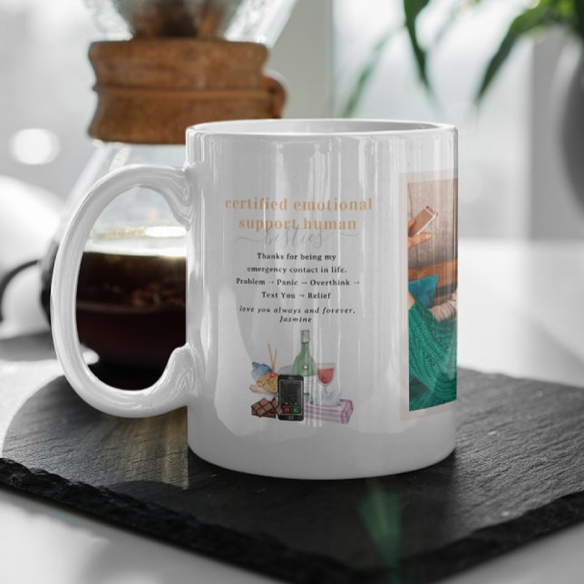 Taza De Café Soporte Emocional Certificado Humano | Foto de ami (Subido por el creador)