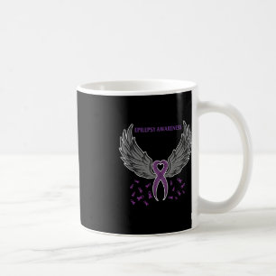 Taza De Café Soporte para Epilepsy Awareness Costume Cinta púrp