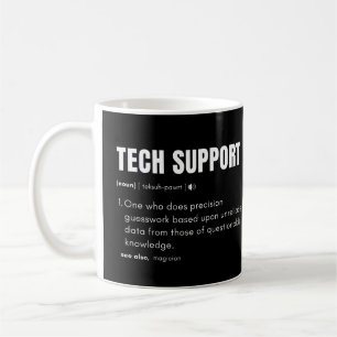 Taza De Café Soporte técnico divertido definición de consultor