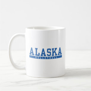 Taza De Café soprador de voleibol clásico azul Alaska