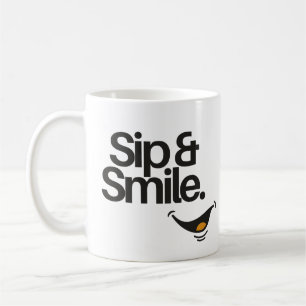 Taza De Café Sorbe y Sonríe   Cita Positiva Linda 