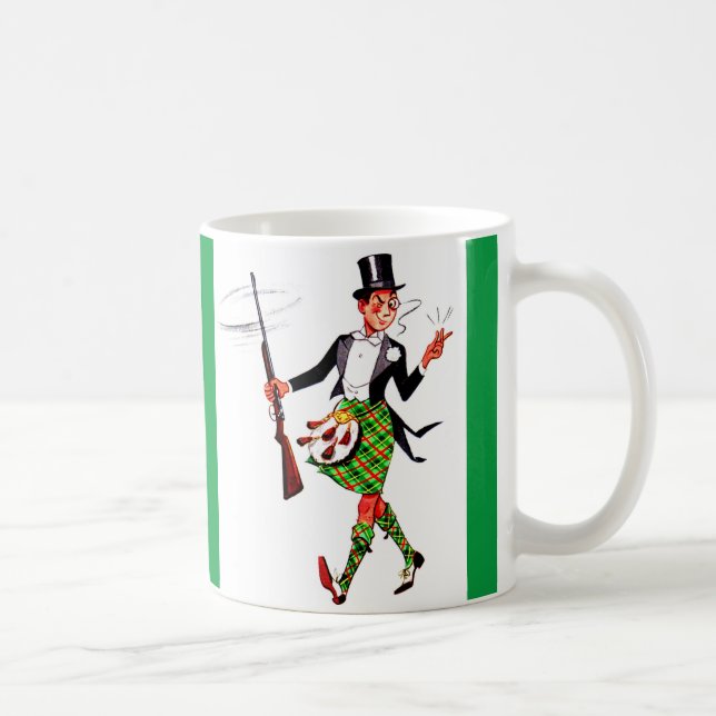 Taza De Café sórdido escocés con rifle (Derecha)