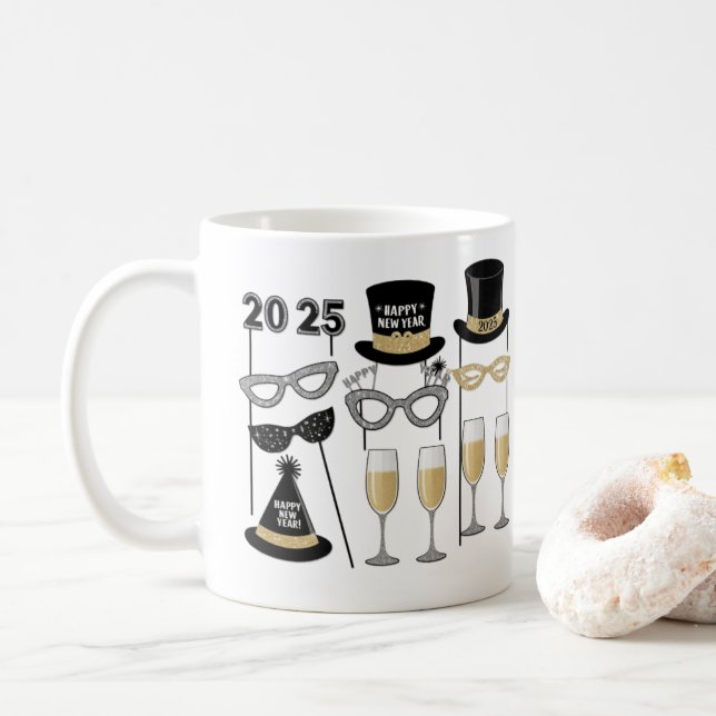 Taza De Café Sorprendentemente Año Nuevo (Con donut)