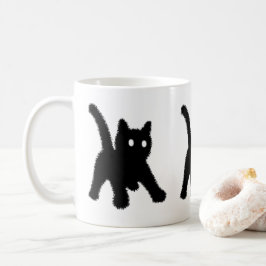 Taza De Café Sorprendido meme de gato negro sorprendido diverti
