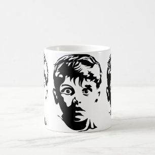 Taza De Café Sorprendido niño estenosis de arte gráfico