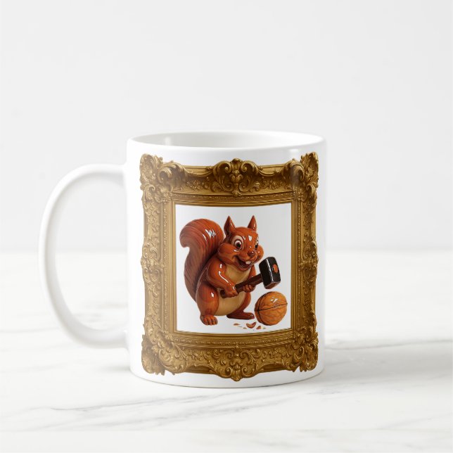 Taza De Café Sorpresa del martillo de ardilla (Izquierda)