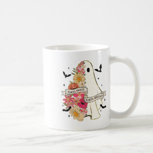 Taza De Café Sorta Sweet Sorta Spooky Cute Floral Ghost Hallowe
