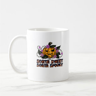 Taza De Café Sorta Sweet Sorta Spooky-Pumpkin-Scary-Floral