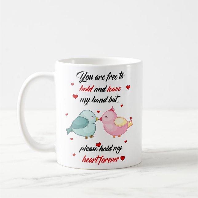 Taza De Café Sostén mi corazón (Izquierda)