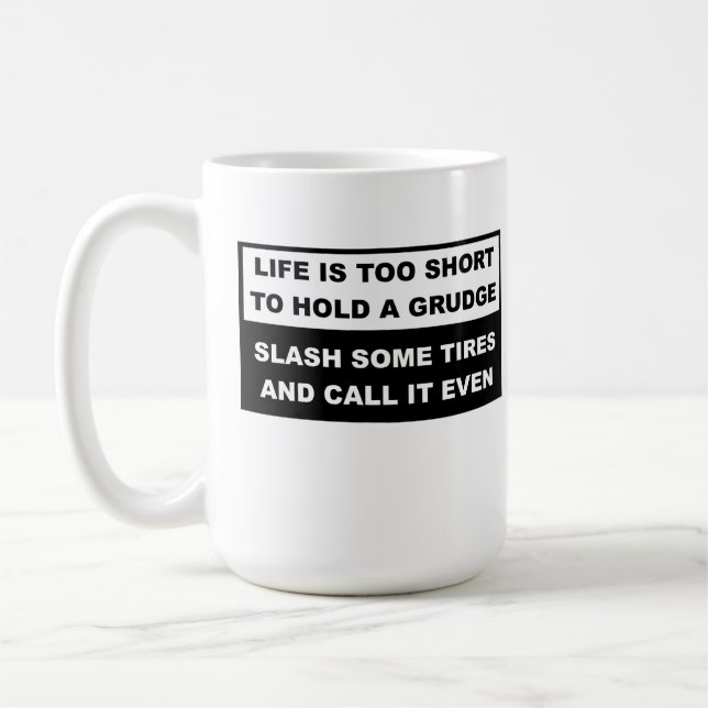 Taza De Café Sostener Un Grudge Funny Mug (Izquierda)