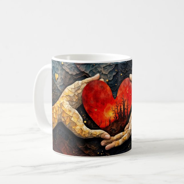 Taza De Café Sosténganse en mi corazón (Anverso izquierdo)