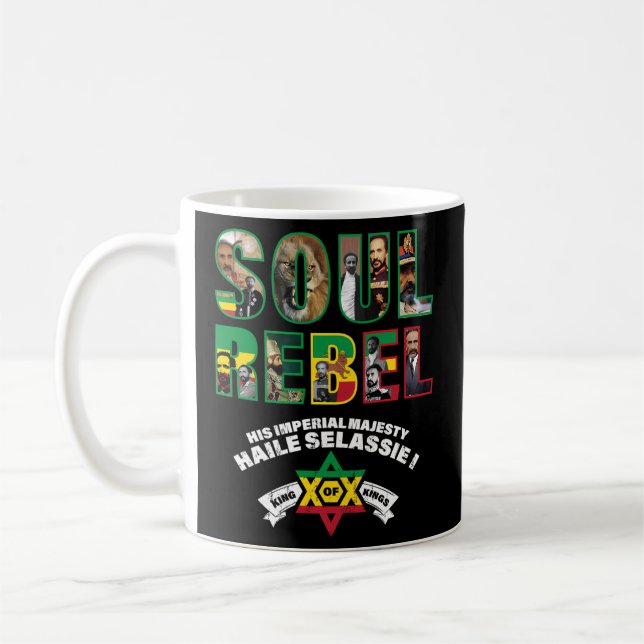 Taza De Café Soul Rebel Ras Tafari Him Haile Selassie (Izquierda)
