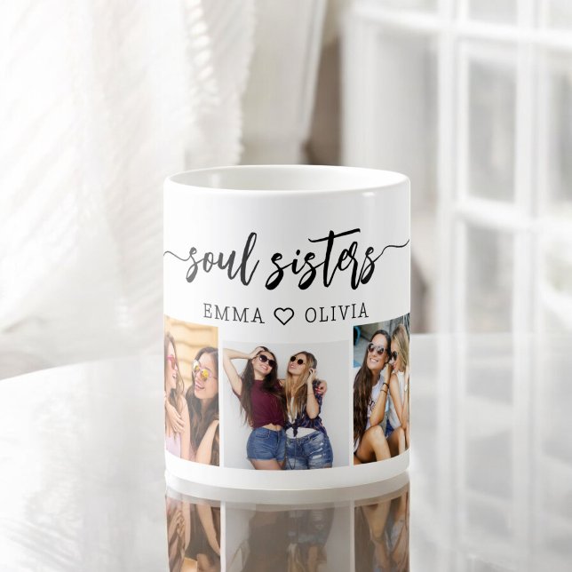 Taza De Café Soul Sisters 3 Collage de fotos Keepsake (Subido por el creador)
