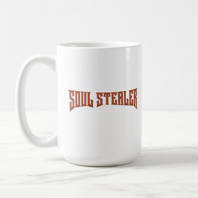 Taza De Café Soul Stealer Funny Redhead Heavy Metal Typography (Izquierda)