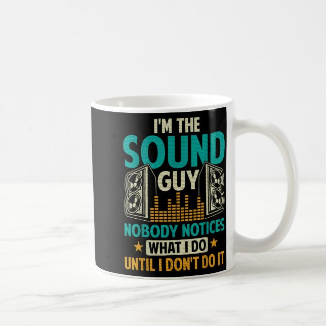 Taza De Café Sound Engineer Tech Husband Dad Funny Dj Disc Jock (Derecha)