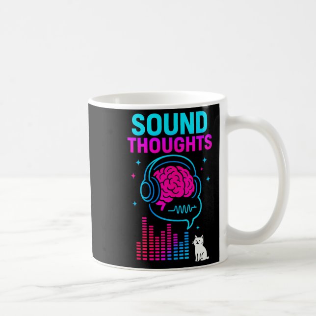Taza De Café Sound Thoughts Stoic Philosophy Minimalist Slogan  (Derecha)