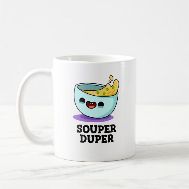 Taza De Café Souper Duper Funny Soul Pun (Izquierda)
