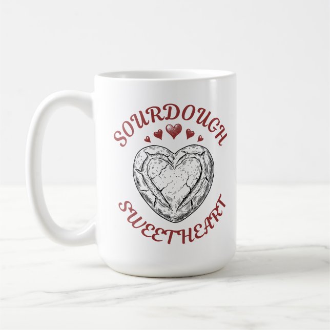 Taza De Café Sourdough Sweetheart – Funny Valentine Gift (Izquierda)