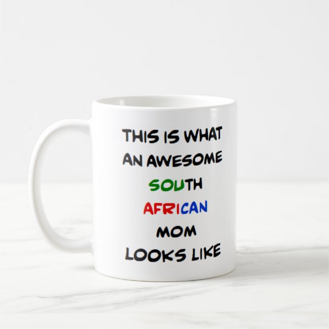 Taza De Café south african mom, awesome (Izquierda)