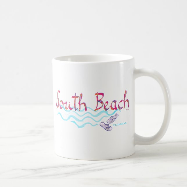 Taza De Café South Beach Miami Flip Flops (Derecha)