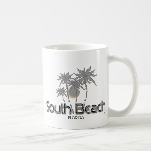 Taza De Café South Beach Miami Gray Palms (Derecha)
