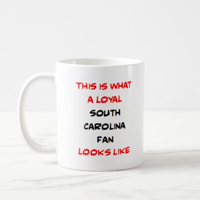 Taza De Café south carolina fan, loyal (Izquierda)
