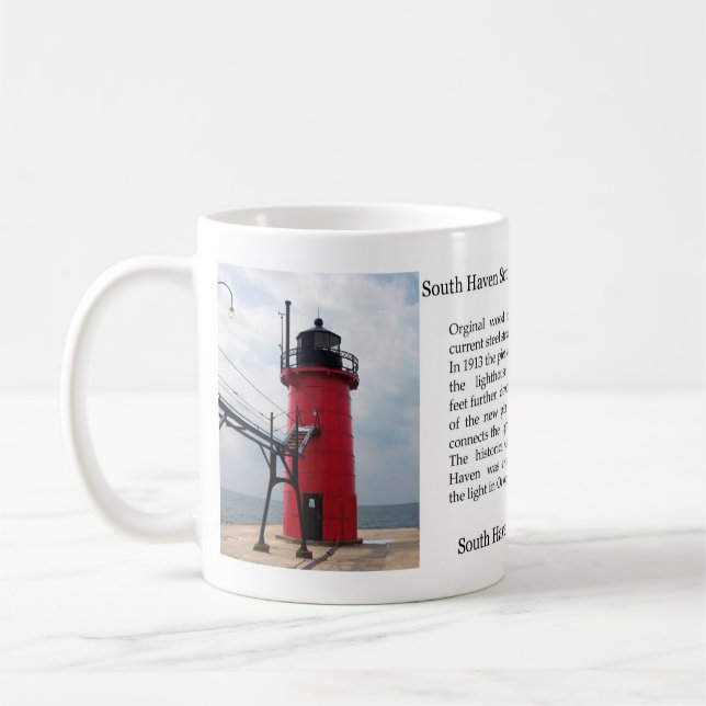 Taza De Café South Haven South Pierhead Light mug (Izquierda)