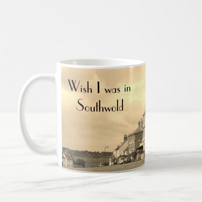 Taza De Café Southwold View Sepia (Izquierda)