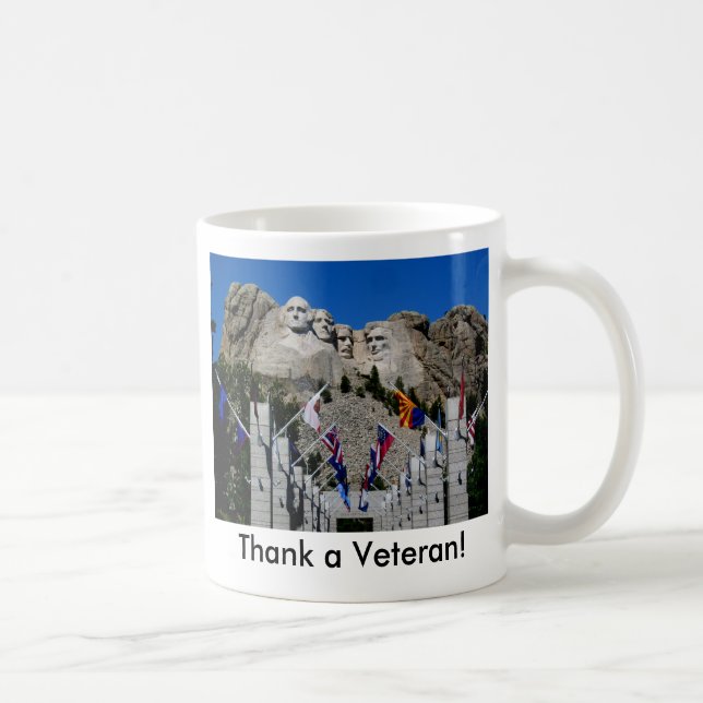 Taza De Café Souvenir de Mount Rushmore Dakota del Sur (Derecha)