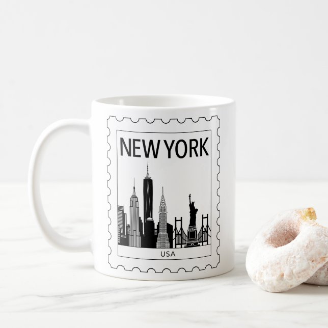 Taza De Café souvenir de Nueva York (Con donut)