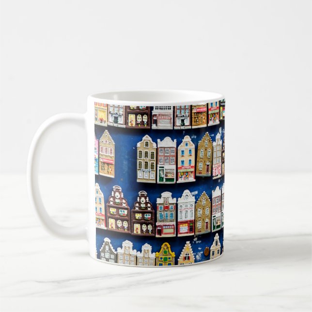 Taza De Café souvenirs holandeses, escena de la calle de Amster (Izquierda)