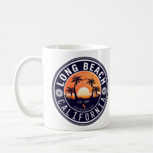 Taza De Café Souvenirs Retro Sunset de Long Beach California en