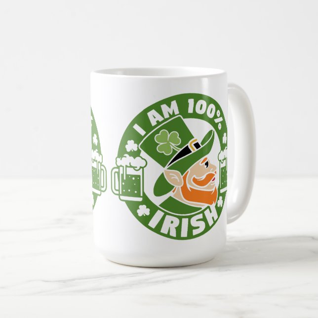 Taza De Café Soy 100% irlandés (Anverso derecho)