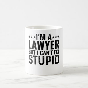 Taza De Café Soy abogada pero no puedo arreglar tontos