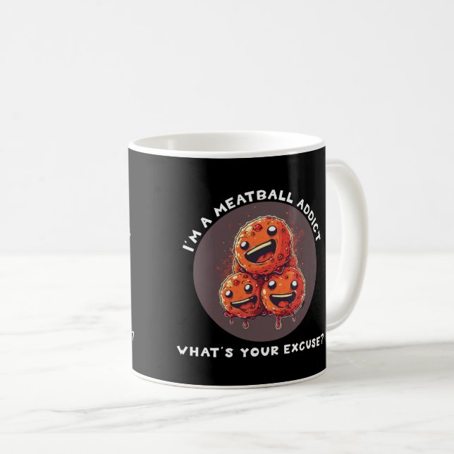 Taza De Café Soy adicto a las albóndigas (Anverso derecho)