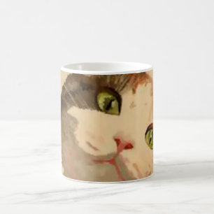 Taza De Café Soy All Oars: Retrato de gato de Calico