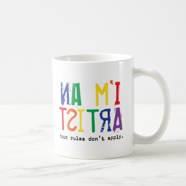Taza De Café Soy artista (la taza) (Derecha)